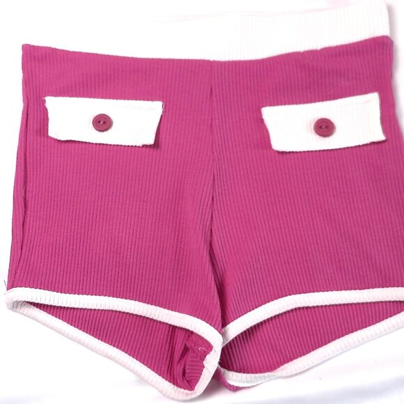 2-piece set MEDIUM Cami Top + High-waist Shorts summer beach wear - Picture 4 of 5